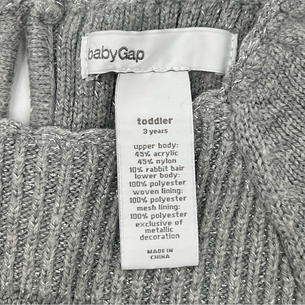 Baby Gap Gray Sweater Dress Girls Size 3T - Picture 3 of 3
